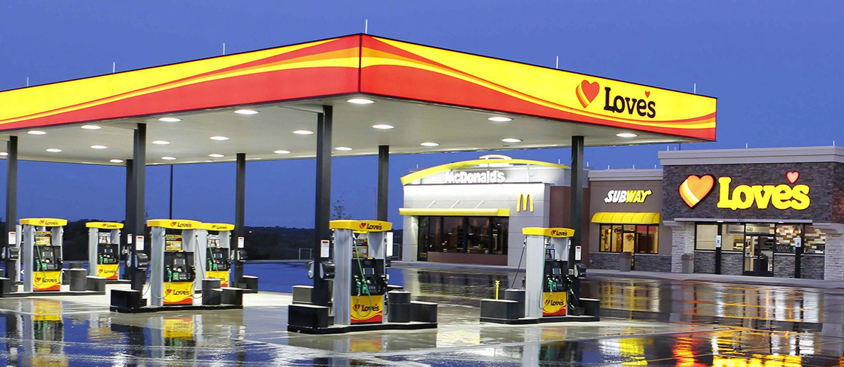 Gas Station in midwest USA with lightning protection